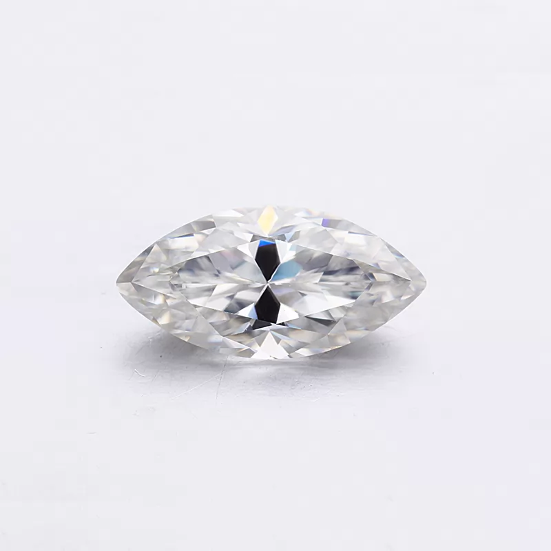 6×12mm Marquise Cut Moissanite S925 Sterling Silver Solitaire Engagement Ring